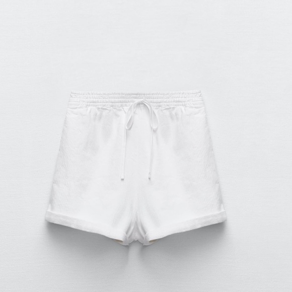 Zara roller cotton white shorts - Picture 5 of 8